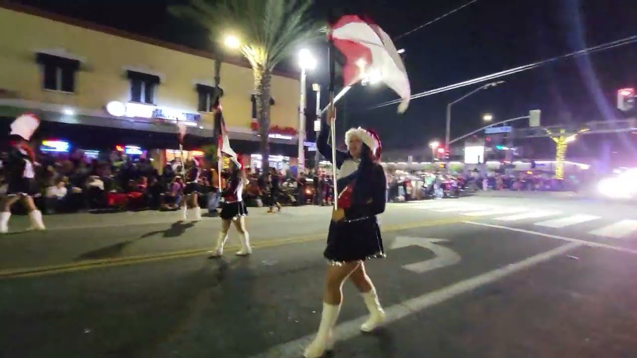BHS 12-09-23 Huntington Park Christmas Night Parade Banning High School Marching Pilots