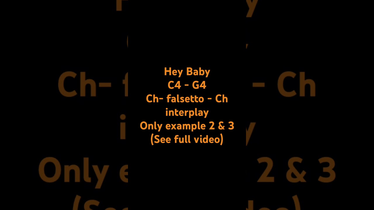 Men: Falsetto, Mix, Chest Voice blend. Vocal exercise demonstration C4 to high G4