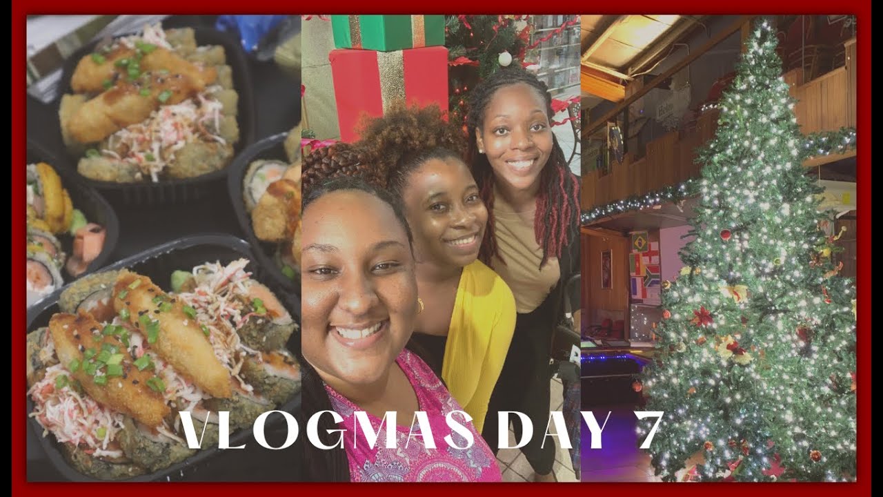 VLOGMAS DAY 7: FUN DAY AT WORK, CHRISTMAS GIFTS, SUSHI, UPDATES ETC.  | TRINIDAD YOUTUBER