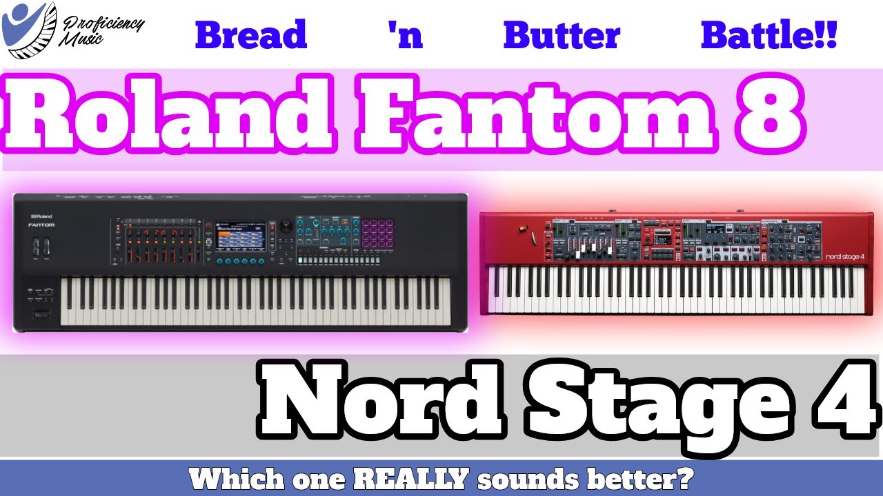 Roland Fantom 8 vs Nord Stage 4: Bread 'n Butter Sounds Comparison!