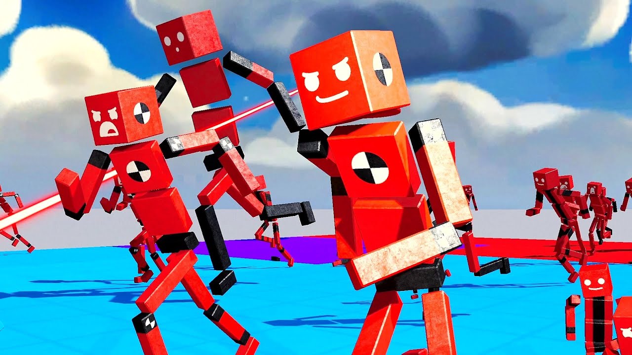 Ragdoll Red vs. Бесконечная война Синих - Fun With Ragdolls