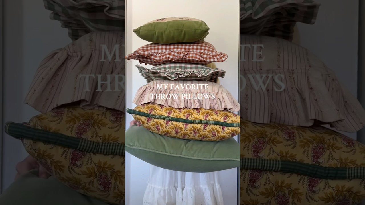 My favorite throw pillows! #throwpillow #diy #thrifted #homedecoratingideas #decor #cottagestyle