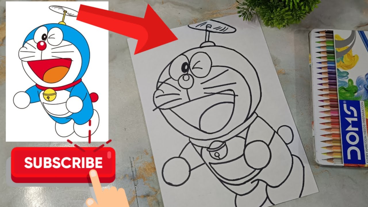 Doremon drawing 😍 For kids Only, drawing 