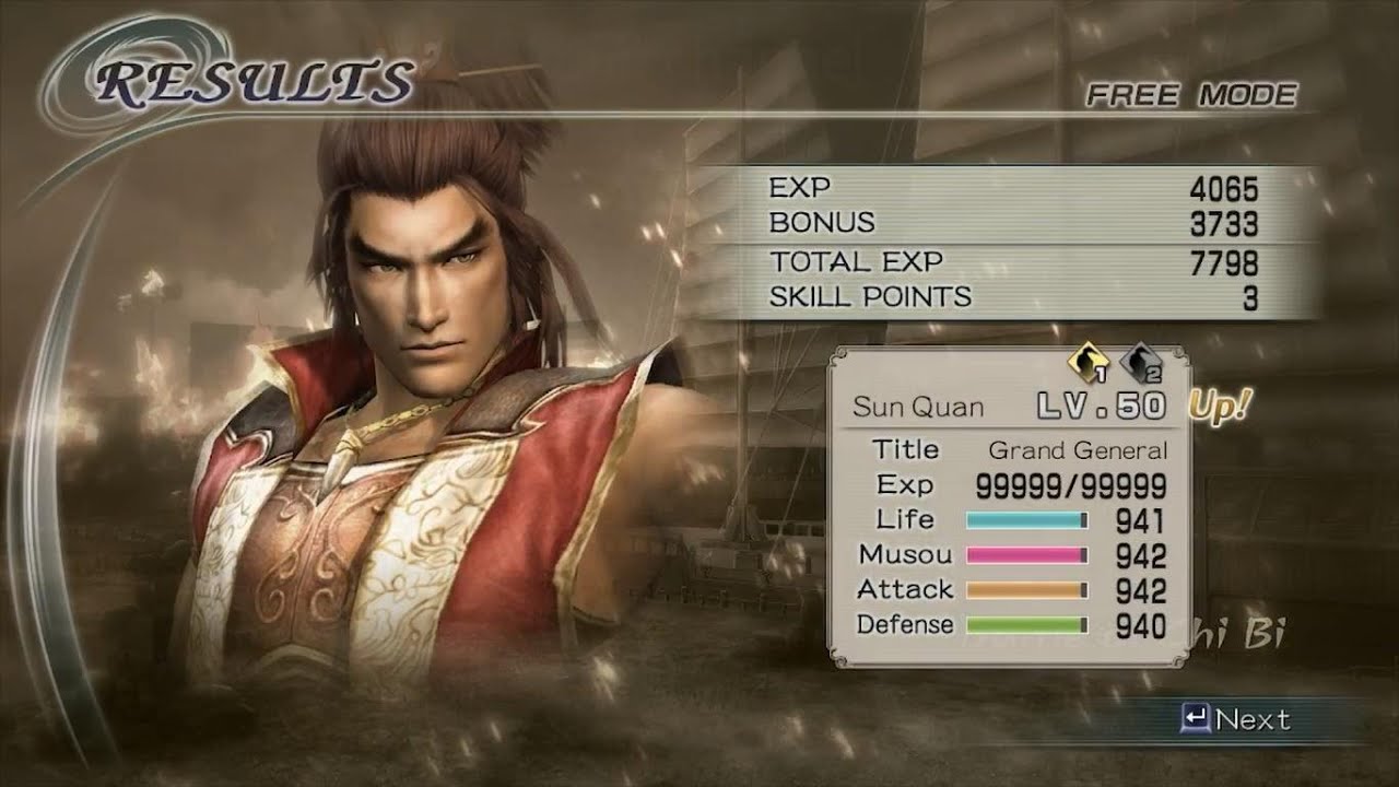 Dynasty Warriors 6 &mdash; Сунь Цюань &mdash; Свободный режим &mdash; Уровень сложности &laquo;Хаос&raquo; &mdash; Битва при Чи Би