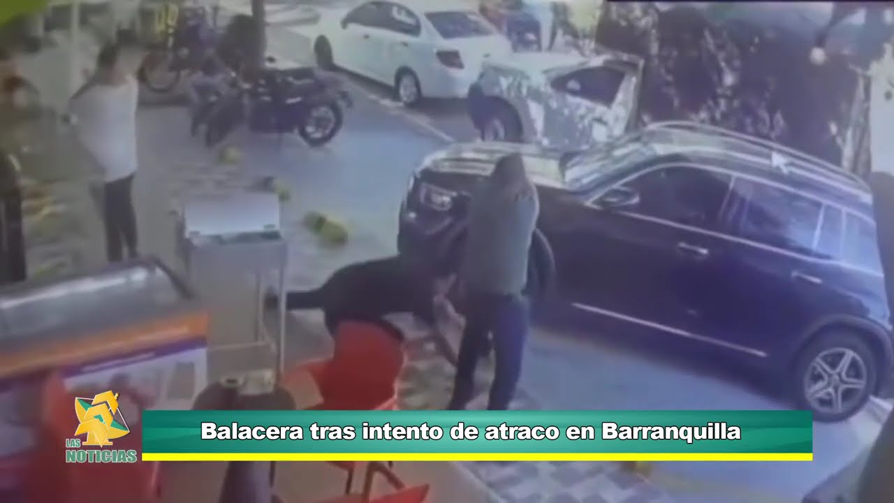 En video quedó registrado un atraco armado que terminó en balacera