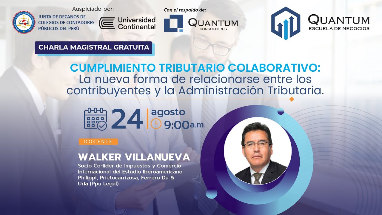 Charla magistral gratuita: Cumplimiento tributario colaborativo