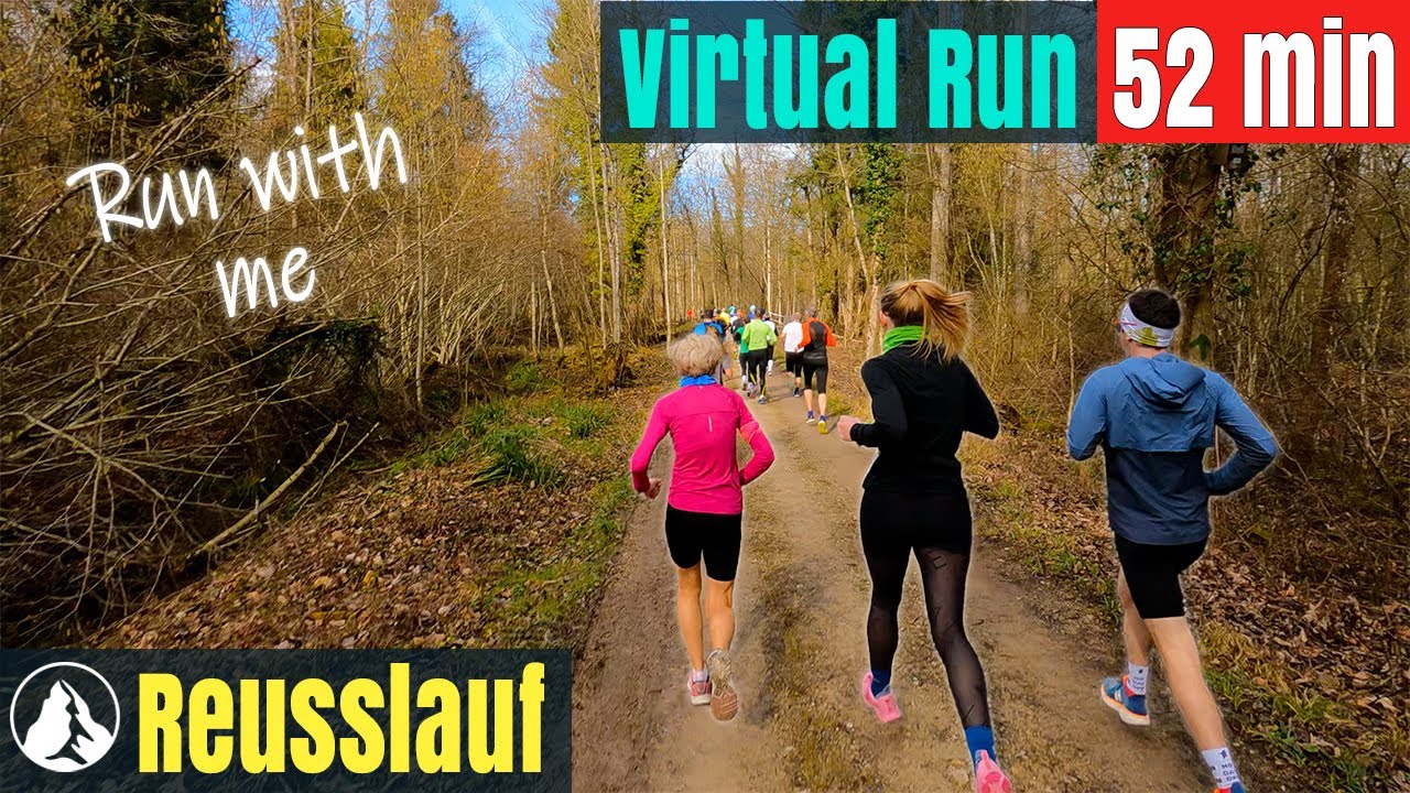 2022 Reusslauf | Running Video für Laufband Training | Virtual Run #10 | Bremgarten Schweiz