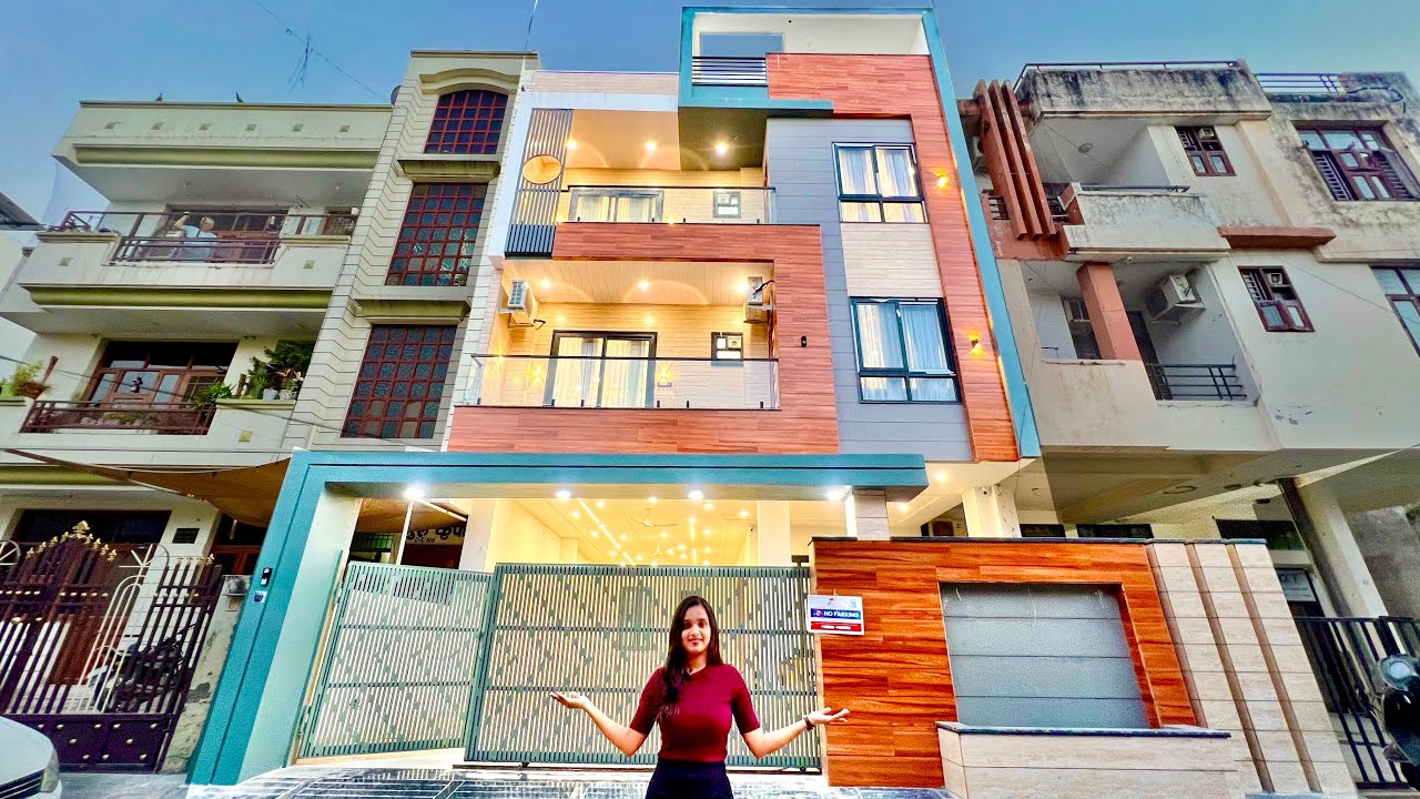 ग़ज़ब कर दिया 30ft फ्रंट वाले प्लॉट पर बना दिया 7Bedroom 4Parking & movie Theatre वाला Triplex House