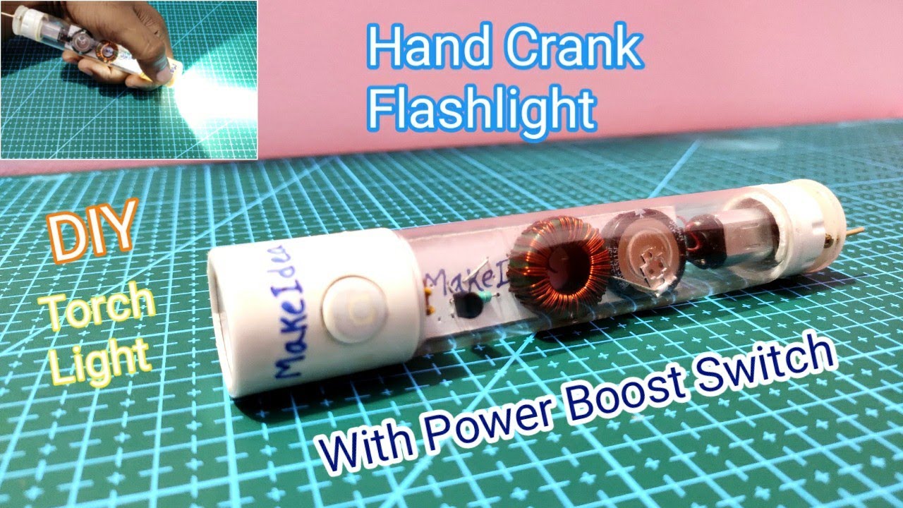 Hand Crank Flashlight || Emergency Torch  || DIY