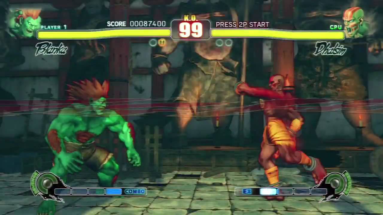 Street Fighter IV - Blanka Arcade Playthrough (1/2) [HD]