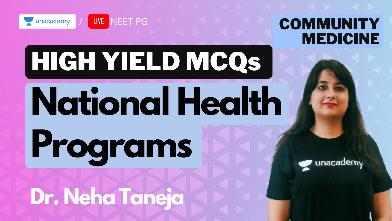 National Health Programs - High Yielding PSM MCQs with Dr. Neha Taneja