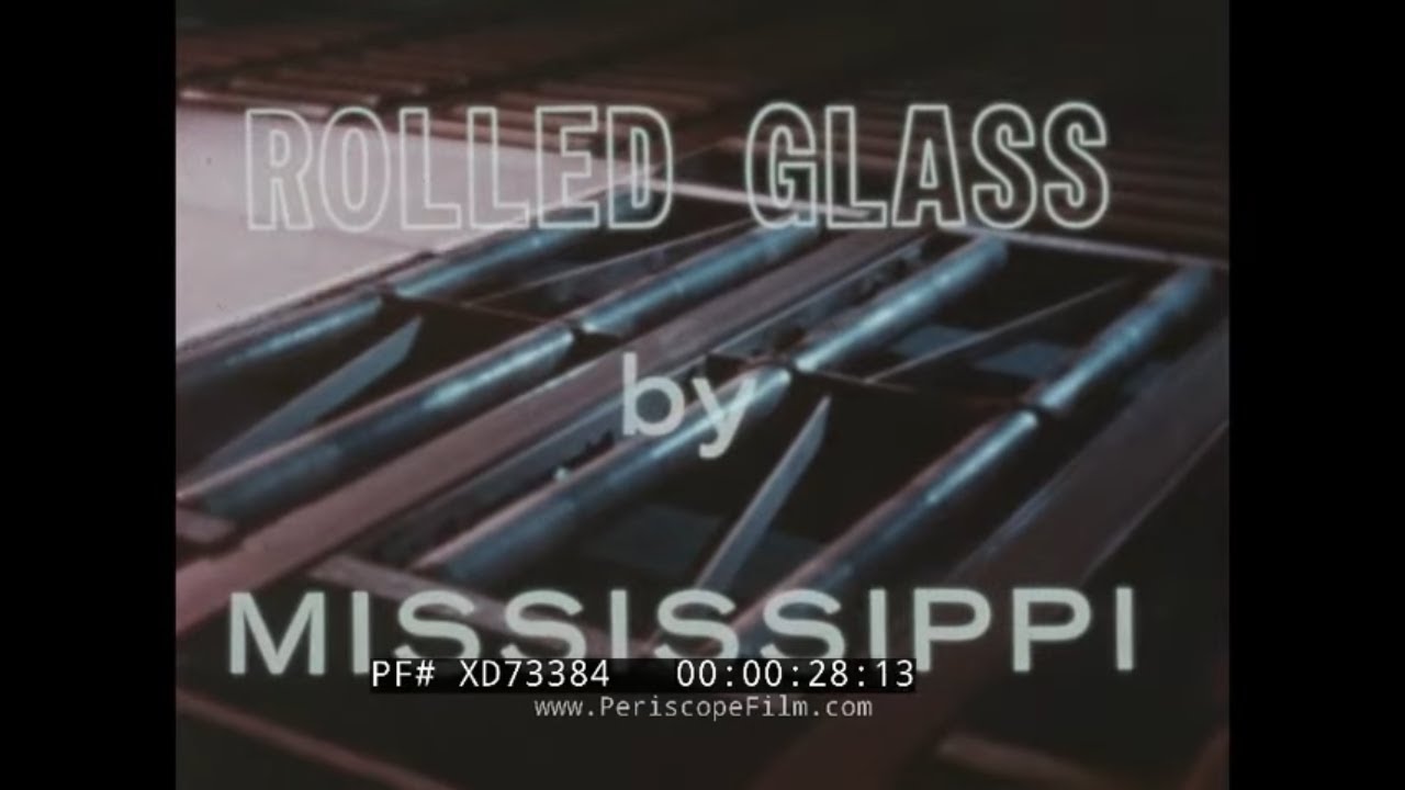 «ROLLED GLASS BY MISSISSIPPI» 1960-е годы. Рекламная пленка со стеклянной пластиной компании MISS...