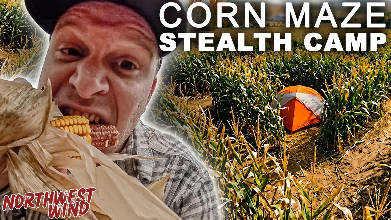 STEALTH CAMPING IN A CORN MAZE (EPIC FAIL)