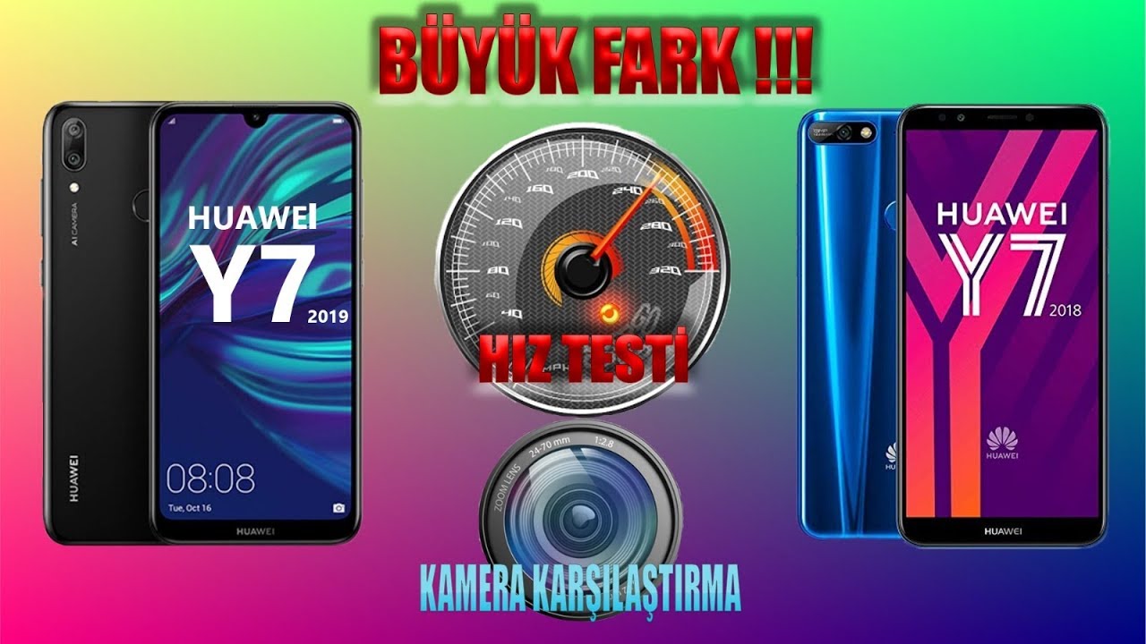 BÜYÜK YENİLENME! Huawei Y7 2019 -VS -Y7 2018 ( Hız testi, Kamera karşılaştırma)