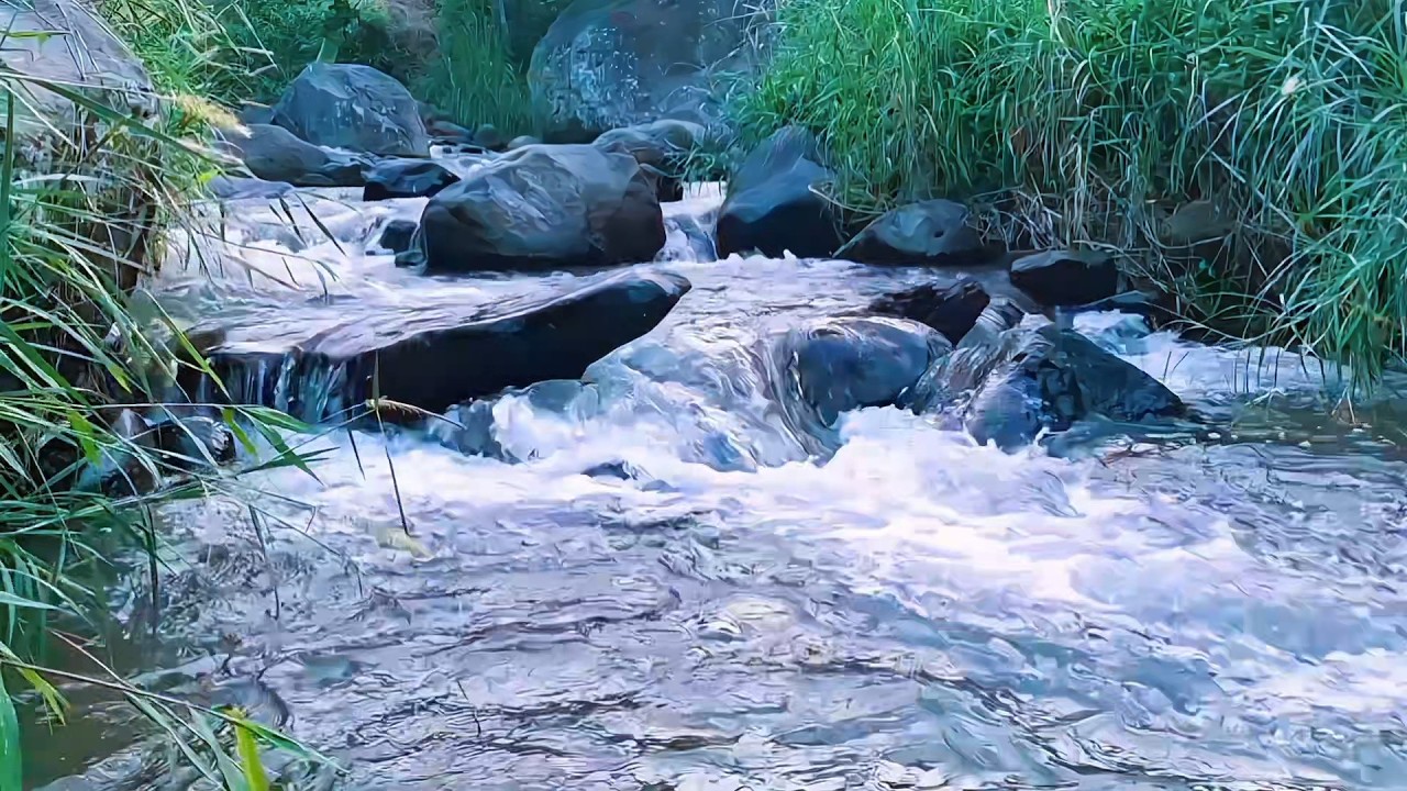 Soothing River Water for Night Meditation