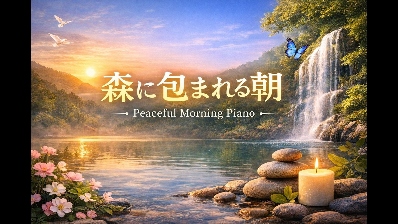 【癒しピアノ×自然音】深いリラックスと安らぎの時間｜ストレス解消・瞑想・睡眠用BGM｜Peaceful Healing Piano