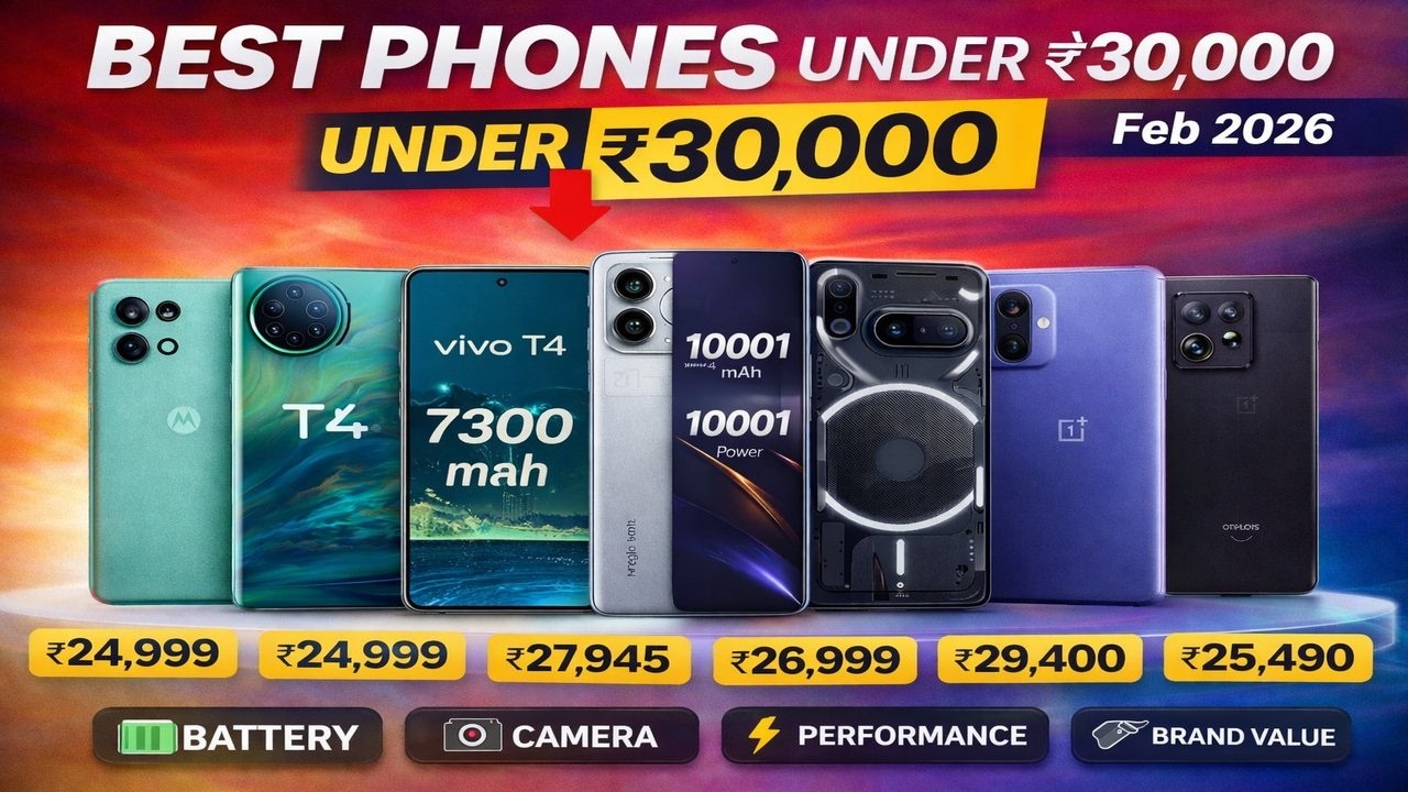 BEST PHONES UNDER ₹30,000 🔥 (Feb 2026)