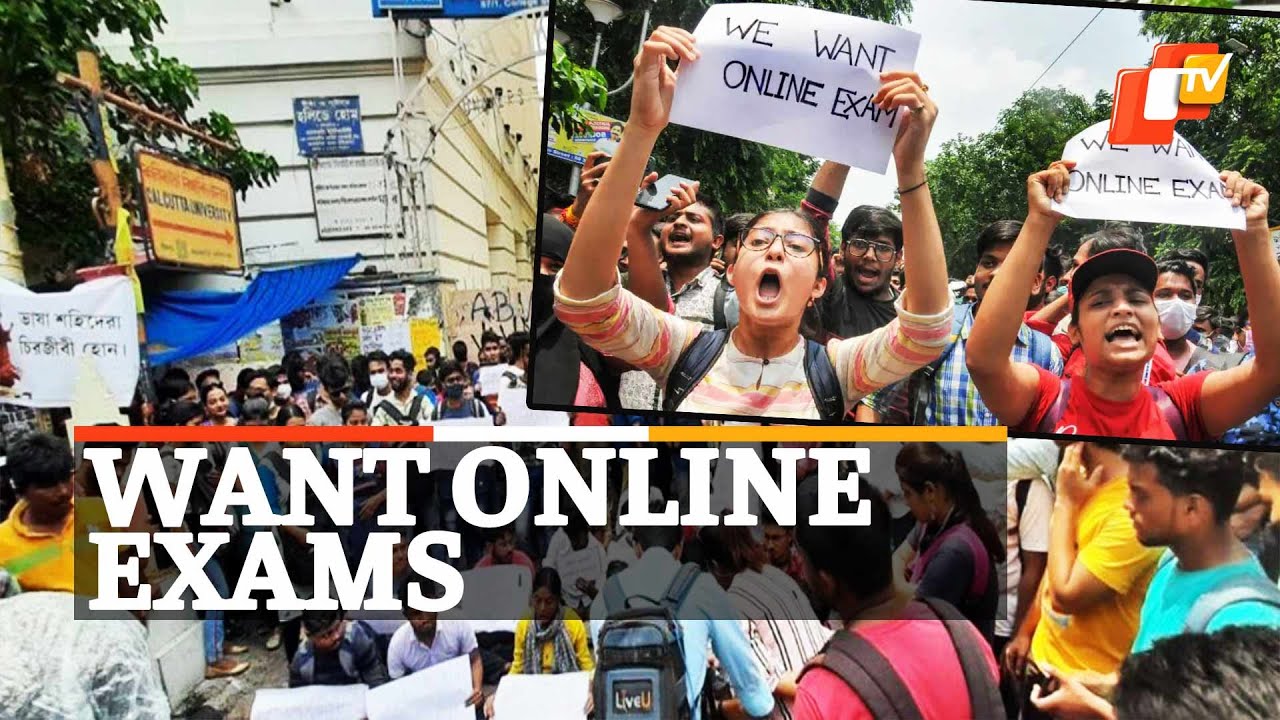 Calcutta University Students Protest Demanding Online Exams | OTV News