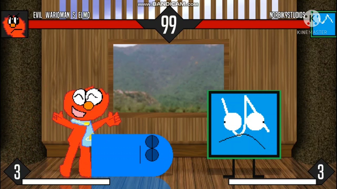 ElmoFan17 M.U.G.E.N | Evil Warioman's Elmo vs. Norbika9Studios