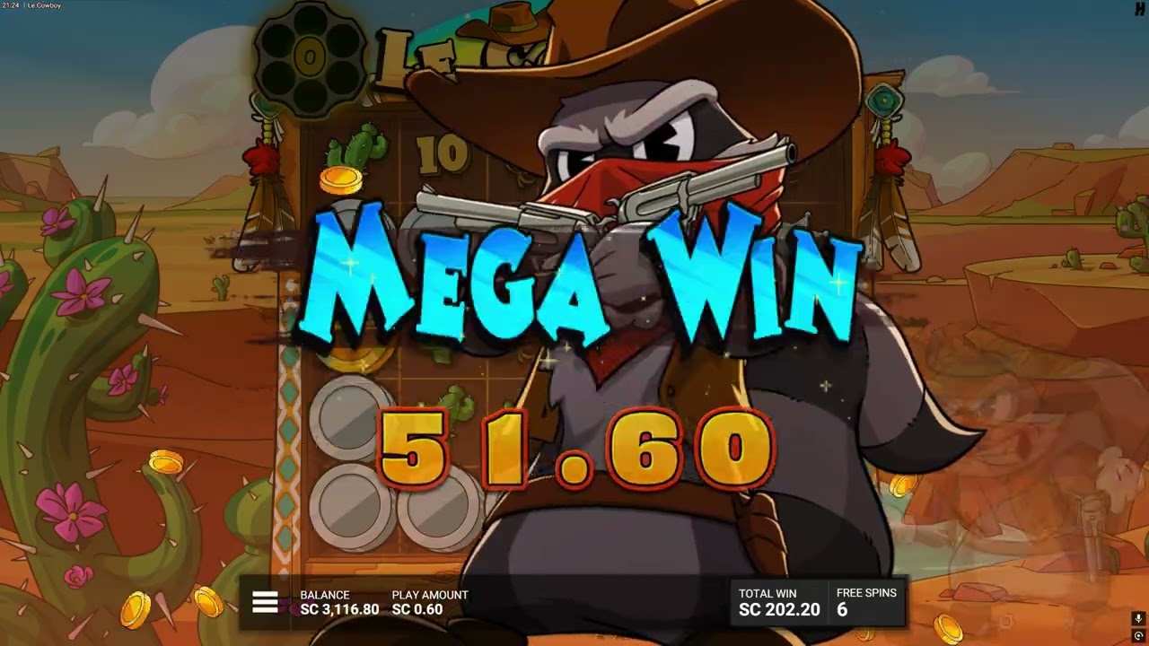 Le Cowboy 5 Scatter Bonus Win!