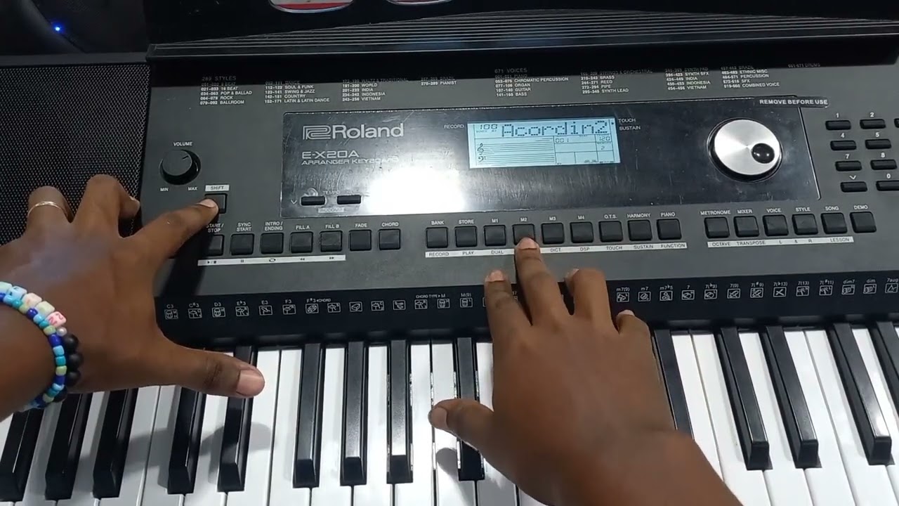 Roland ex20A: Como misturar 3 sons