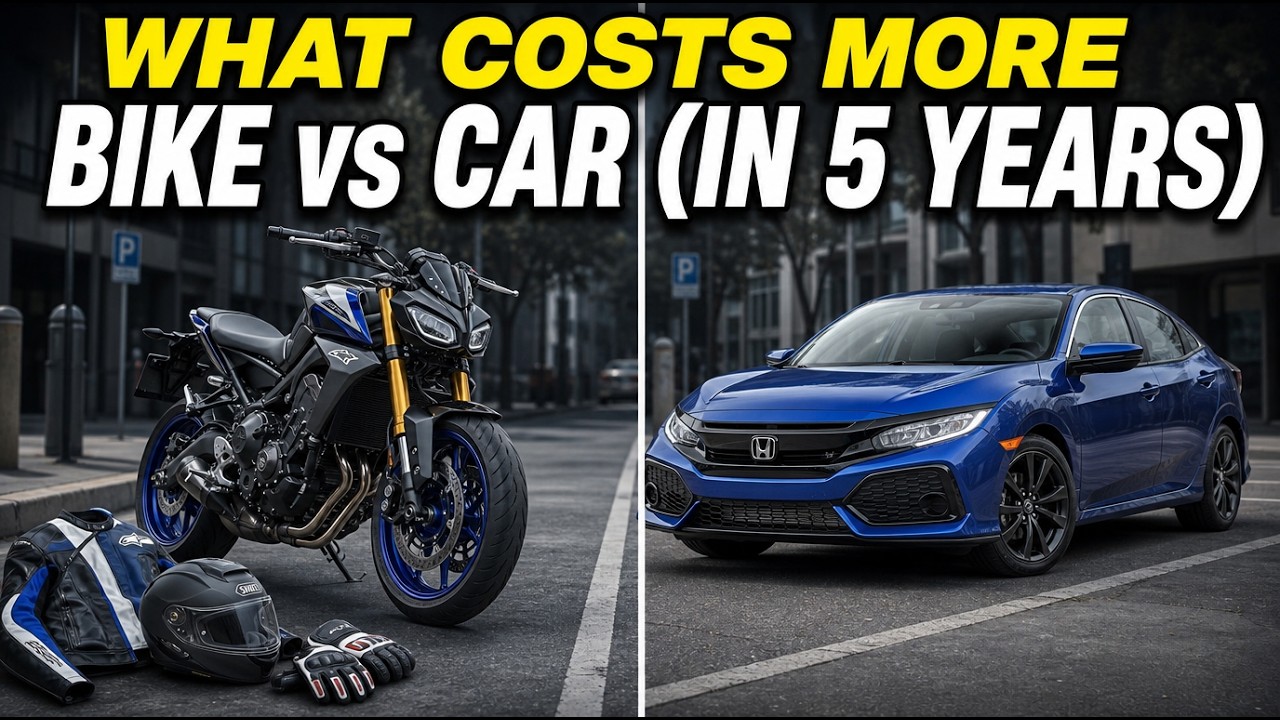 The REAL Cost of a Motorcycle vs Car (5 Year Breakdown)