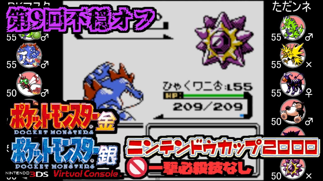【ポケモン金銀VC／第9回不穏オフ】 PKマスタ vs ただンネ
