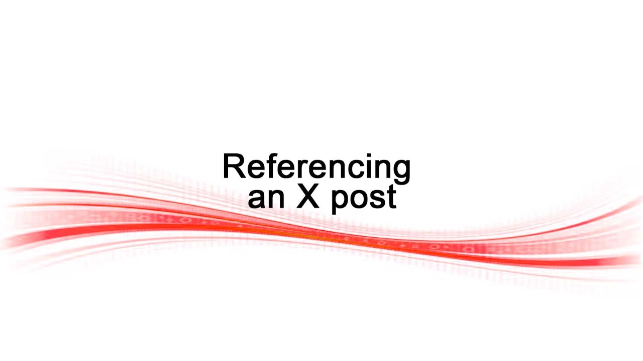 Reference an X post