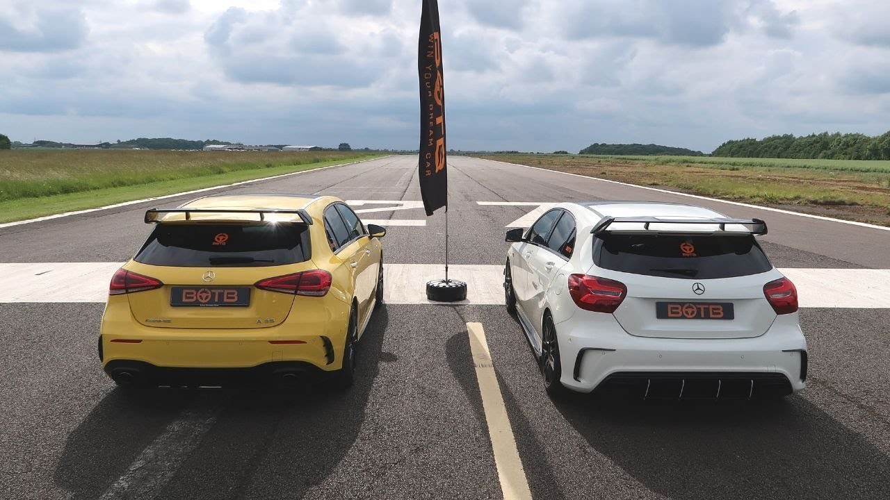 DRAG RACE! Mercedes-AMG A35 Vs A45 AMG!
