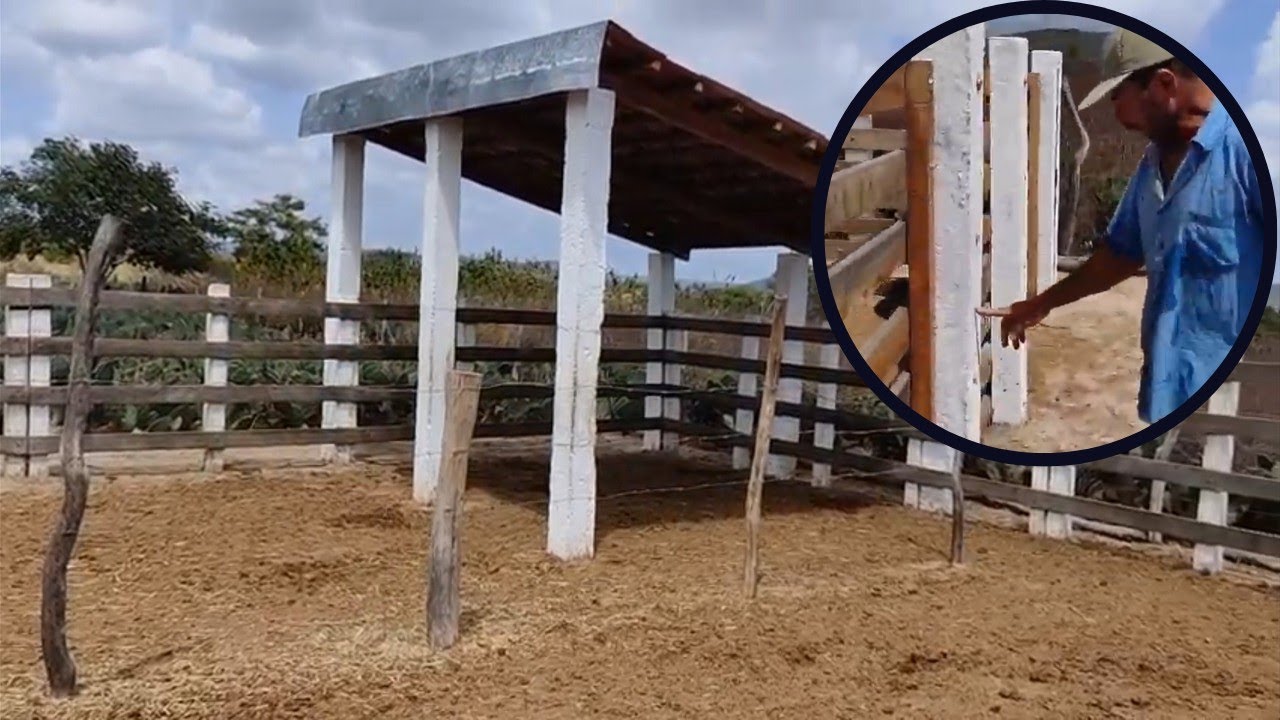 CONSTRUÇÃO DE CURRAL COM ESTACA DE CIMENTO NO SÍTIO #sitio #curral