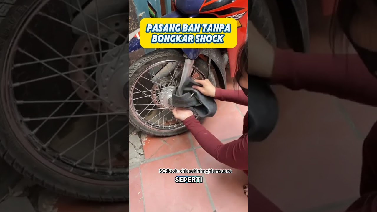 Pasang ban dalam tanpa bongkar #modifikasi #otomotif #servis #trik #tipsandtricks #shorts #short