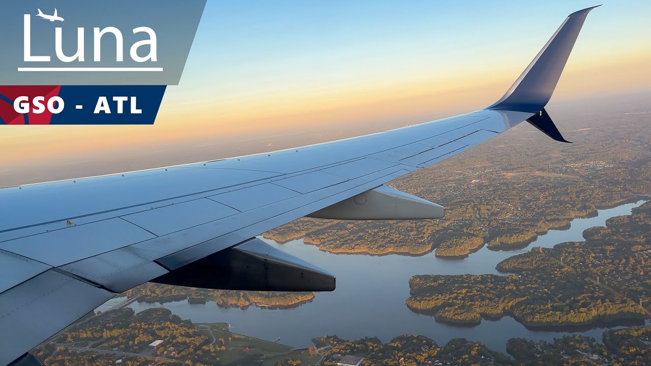 Full Flight - Delta Airlines Boeing 737-900ER Flight From Greensboro to Atlanta
