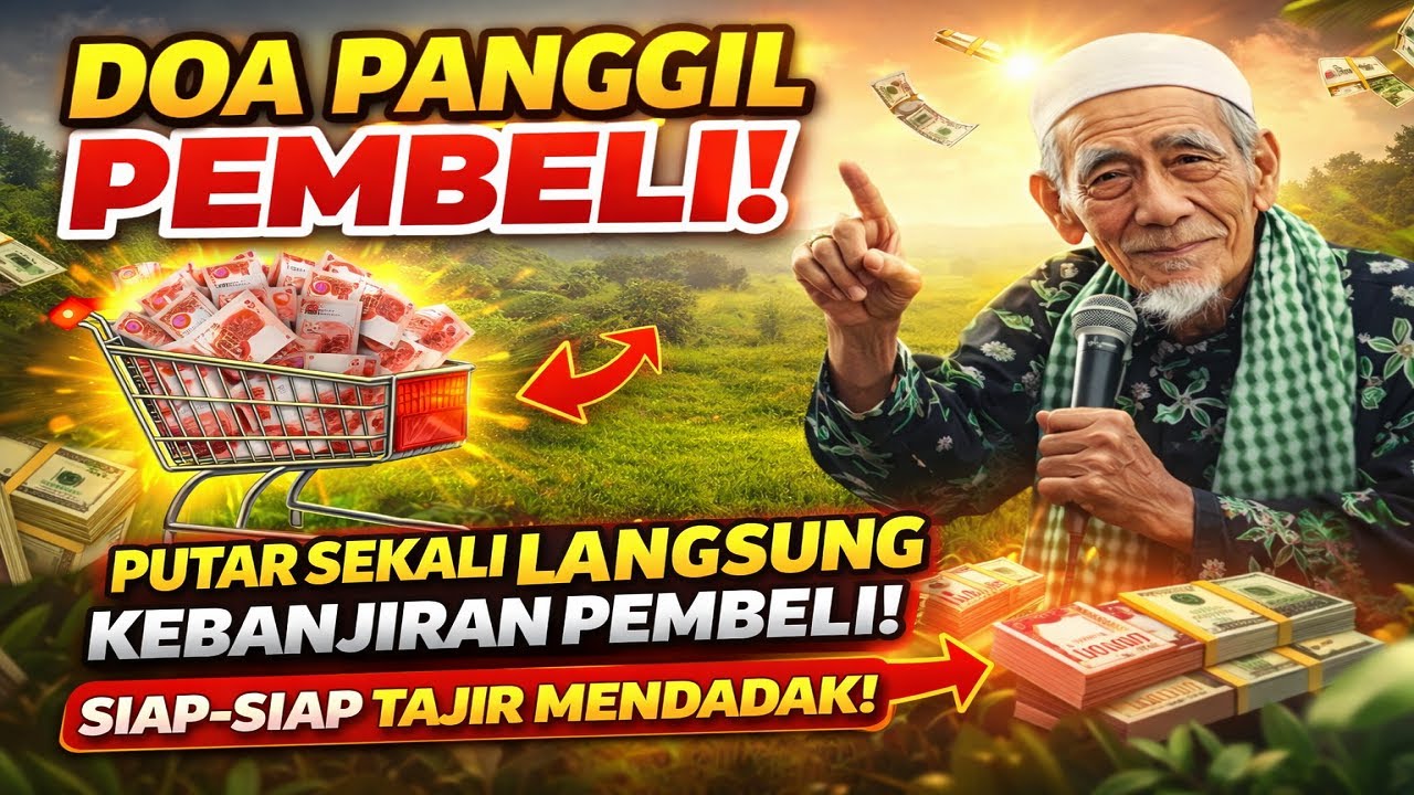DOA PANGGIL PEMBELI ! PUTAR SEKALI DOA PELARIS DAGANGAN INI ATAS IZIN KEBANJIRAN PEMBELI SEGALA ARAH