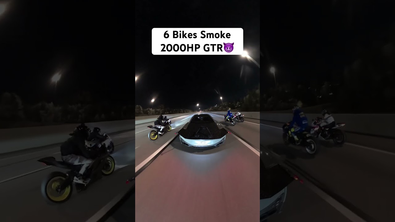 6 Bikes Smoke 2000HP GT-R 😈 #shorts