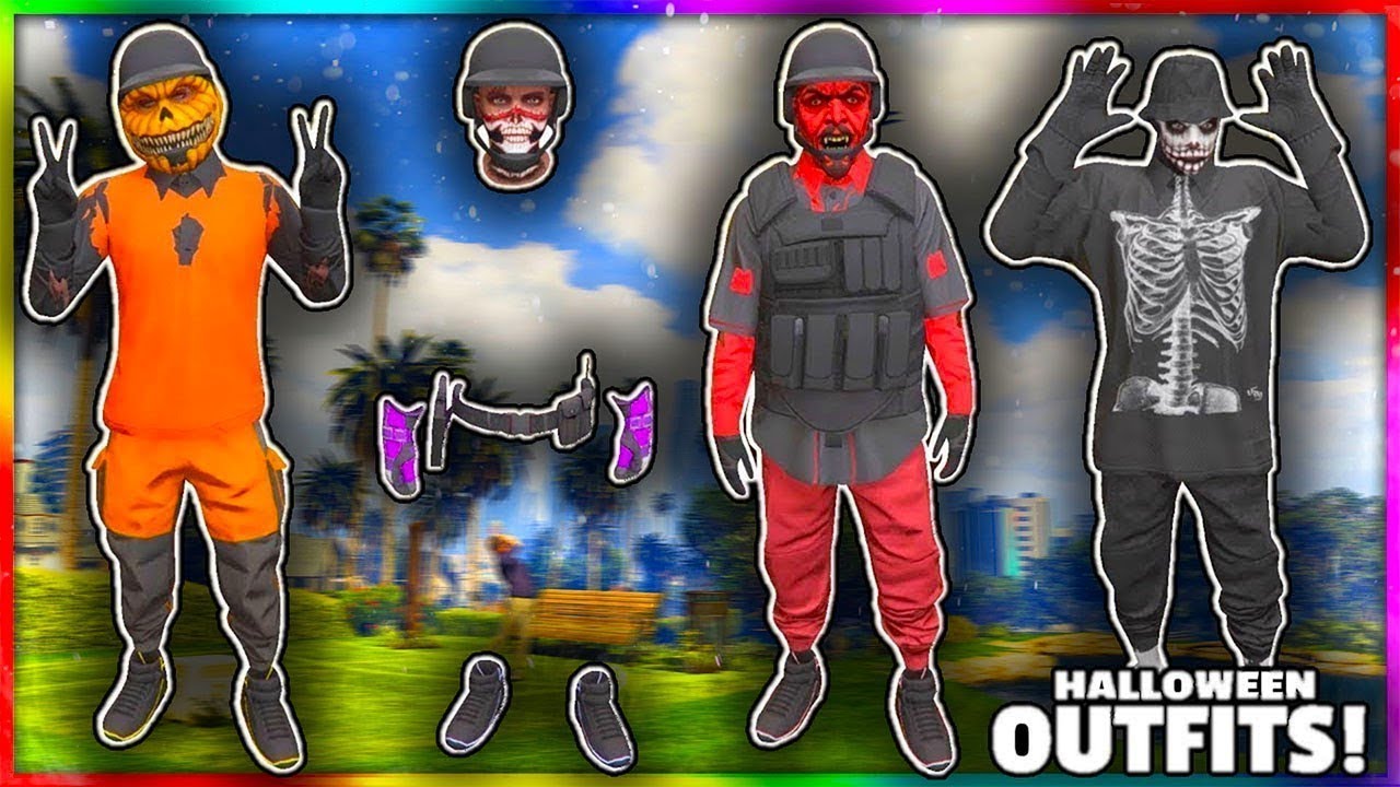 ✅NUEVO TOP 4 CONJUNTOS DE HALLOWEEN *AFTER PATCH* HOW TO GET MULTIPLE MODDED OUTFITS GTA Online