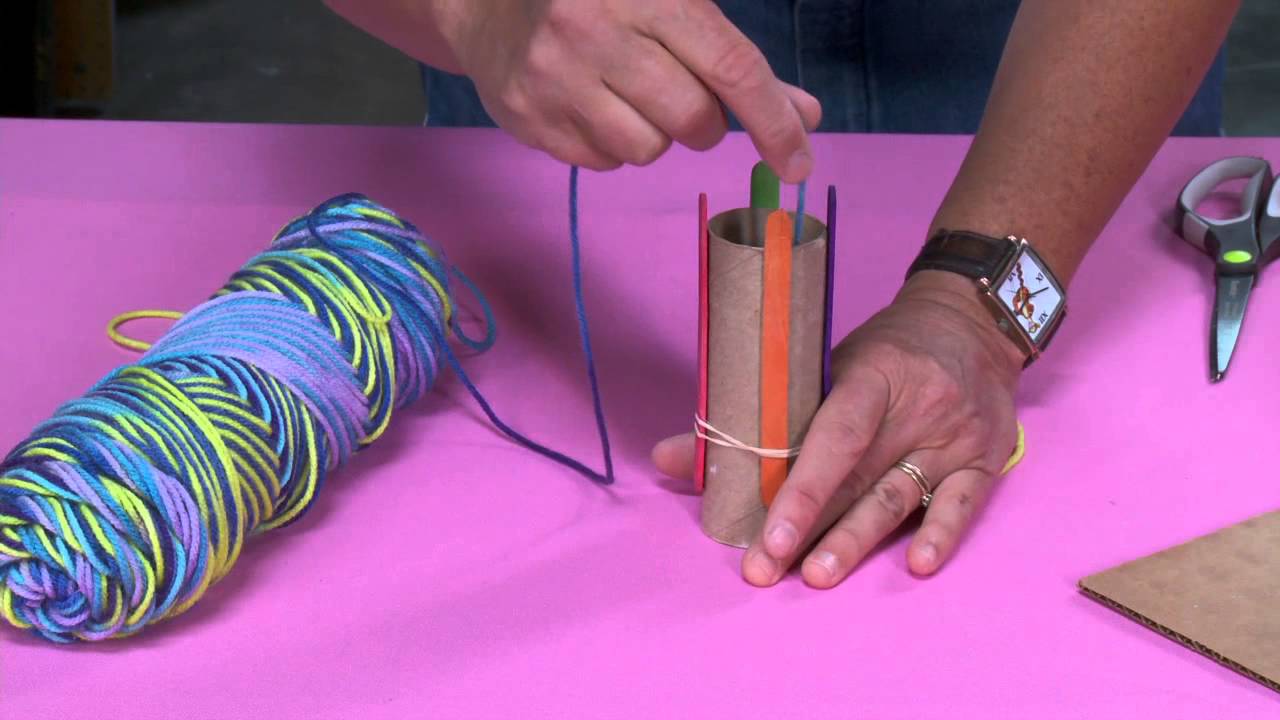 How to Make a Knitting Loom from a TP Tube | Sophie's World