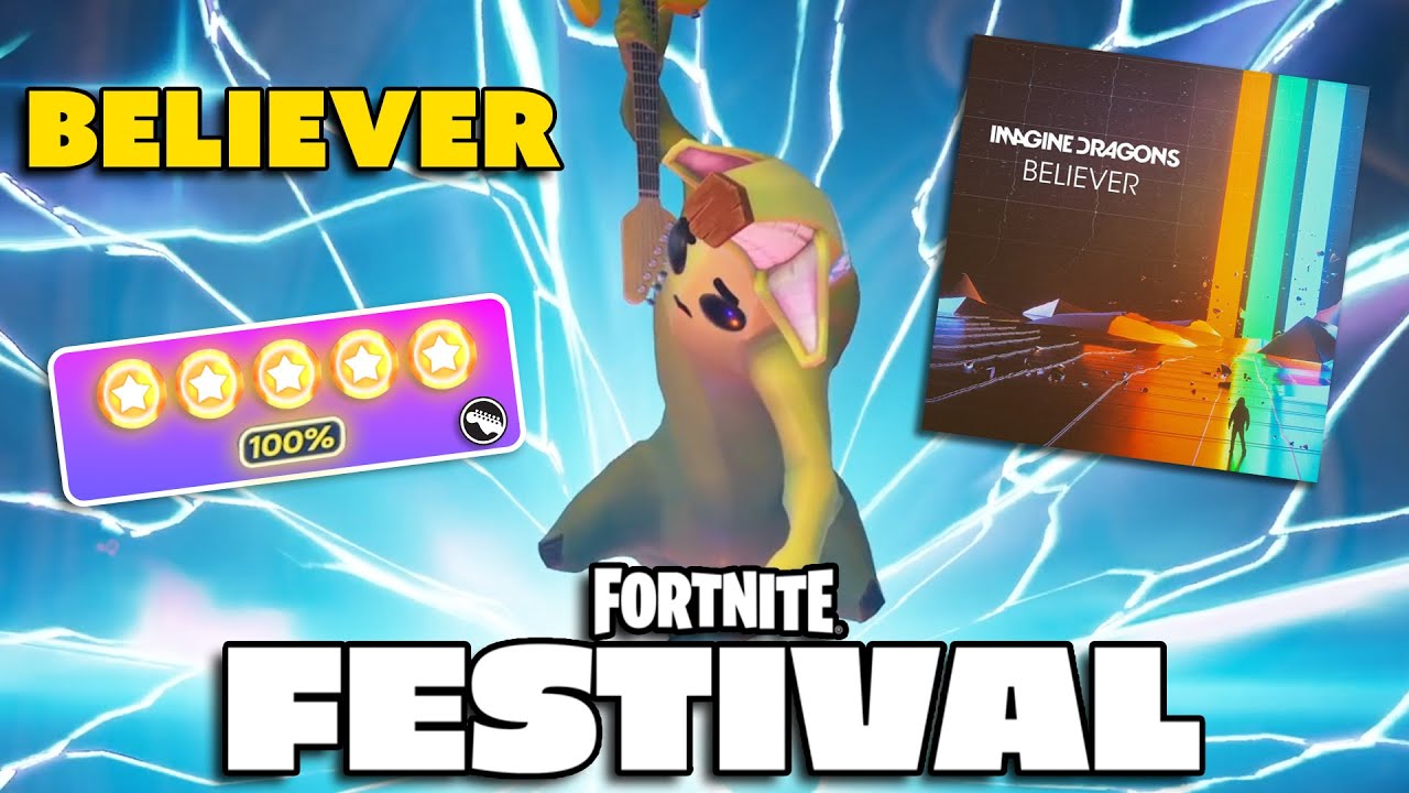 Believer - Imagine Dragons (Expert) Lead Guitar 100% FC - Fortnite Festival