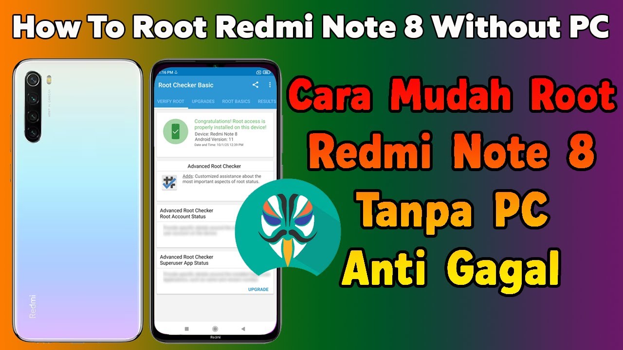 Cara Root Redmi Note 8 Tanpa PC | Root Magisk Aman, Anti Gagal & Tested 100% Work