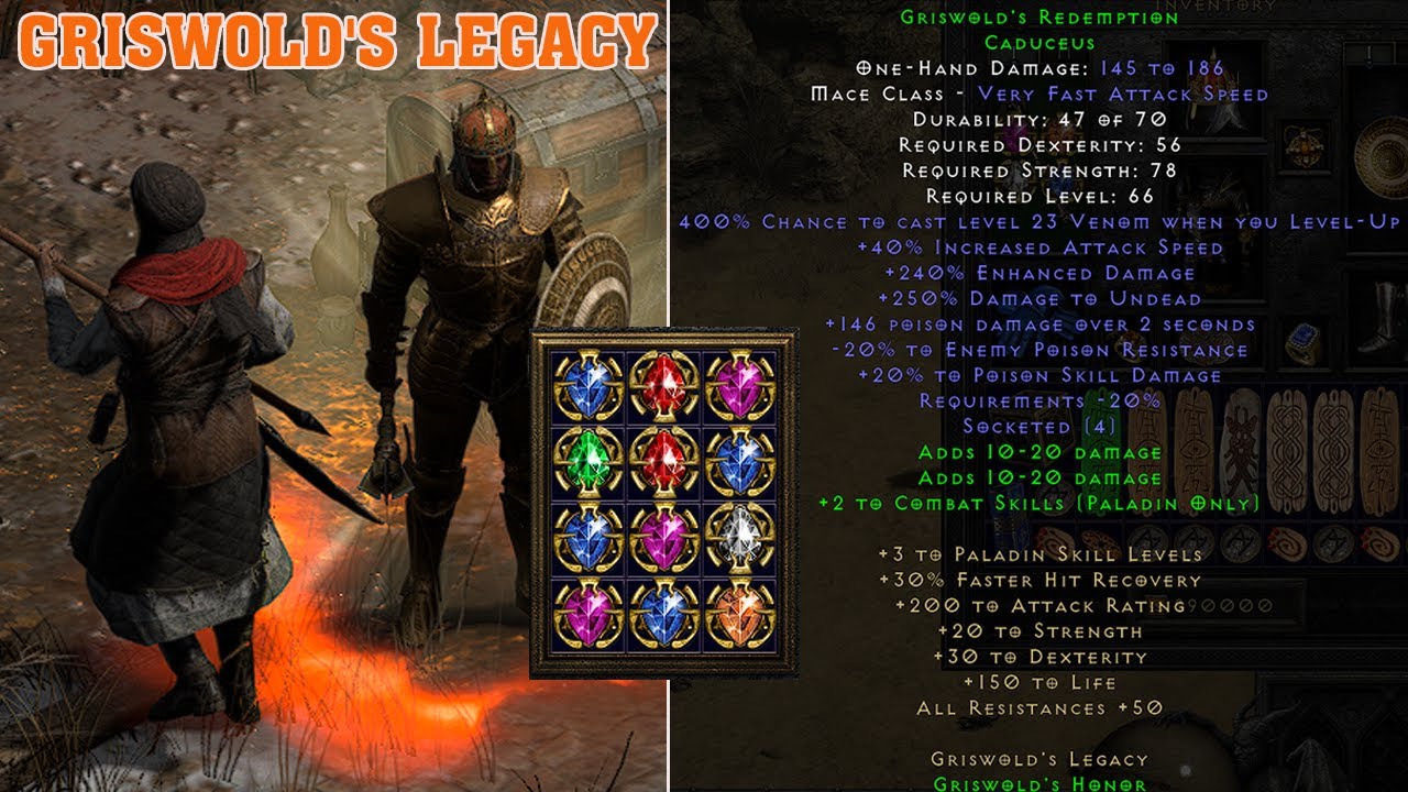 Diablo 2 Resurrected &ndash; Poison Jewel Griswold&rsquo;s Legacy Paladin Build