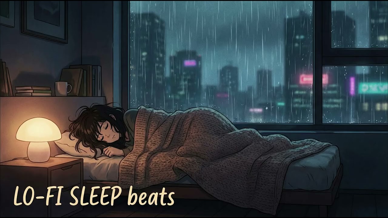 8 Hour Lo-Fi Piano & Rain Sounds 🌙 | Relaxing Study Music | Deep Sleep & Focus Background