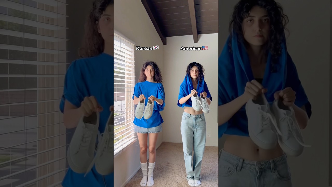 Korean vs. American- which one is your fav?👀 #koreanstyle #americanstyle #koreanoutfits #outfits