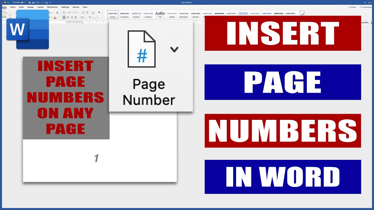 Report Writing Part 8 - Page Numbers | Format | INSERT TO ANY PAGE
