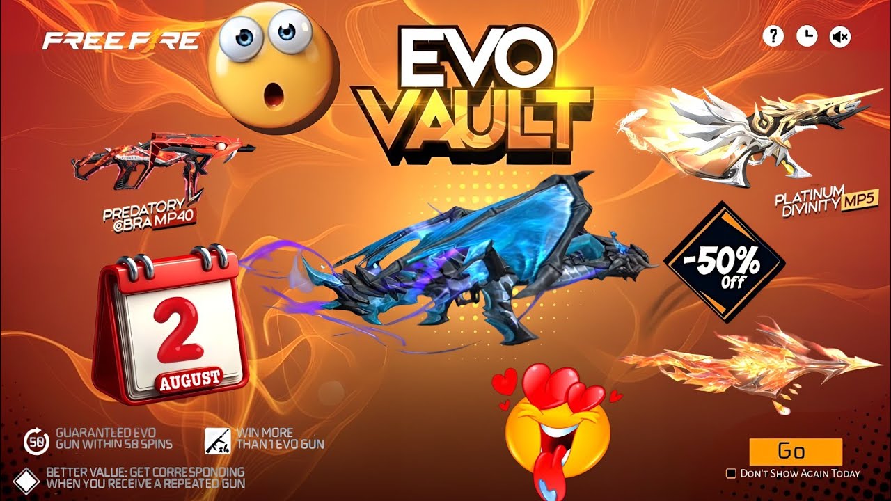 August Month Evo Vault Event | Evo Mp40 & Draco Ak47 Gun Skin Return | Next Evo Gun Free Fire
