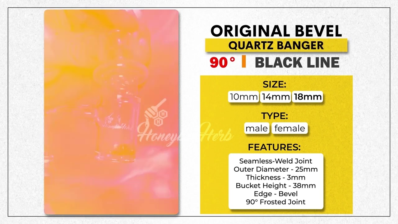 Original Bevel Quartz Banger Meltshots - Honeybee Herb