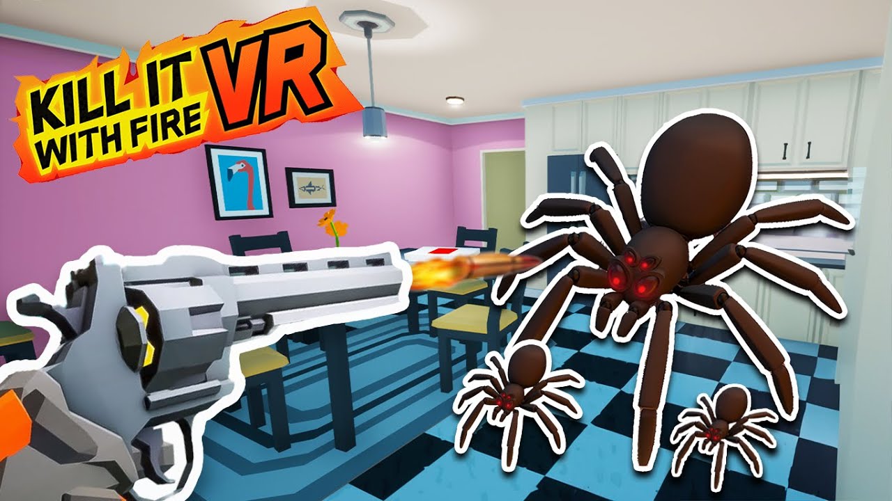 НА КУХНЕ ПАУКИ!! - Убей их огнём VR