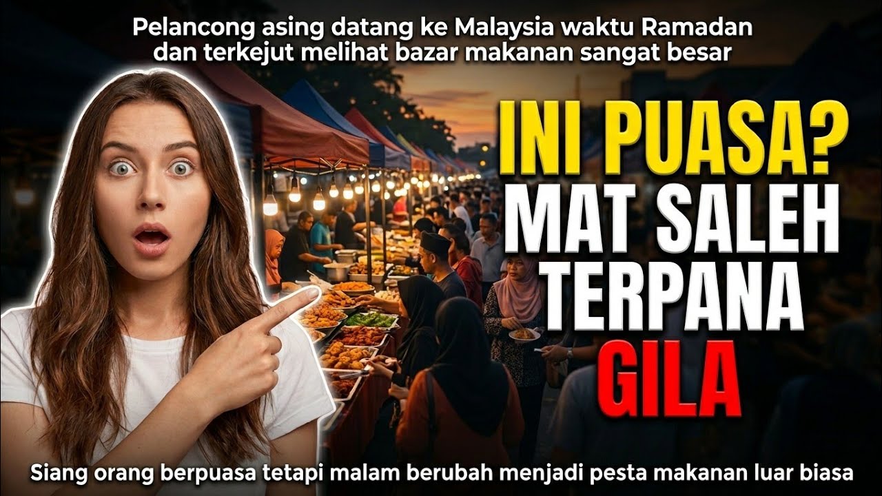 MAT SALEH TERKEJUT MELIHAT BETAPA BESAR DAN MERIAHNYA SUASANA RAMADAN DI MALAYSIA