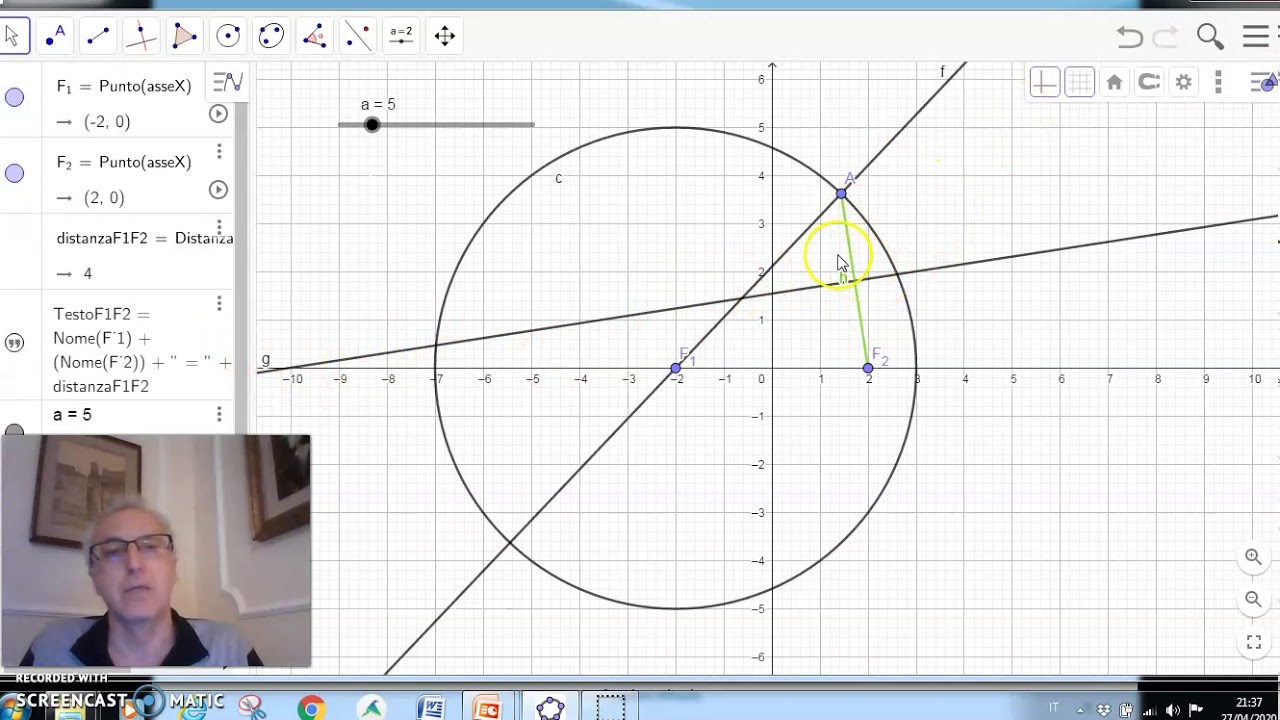 Ellisse 1 - Geogebra