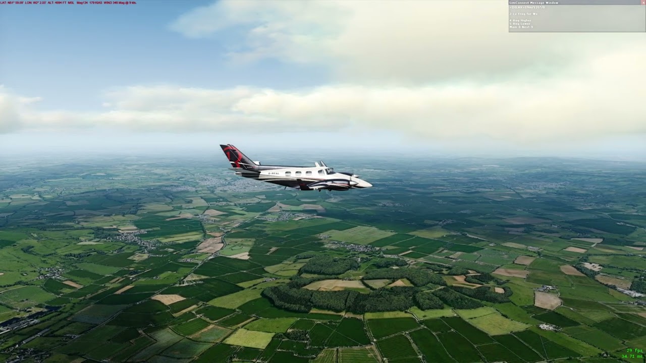 Radar Contact ATC - Welshpool EGCW to Shoreham EGKA in the Beechcraft Duke B60