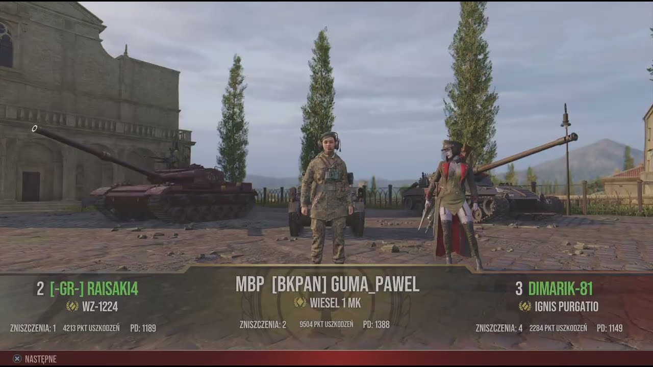 World of Tanks WIESEL 1MK 04 10,7K w kombinacie 2 odznaka biegłości.