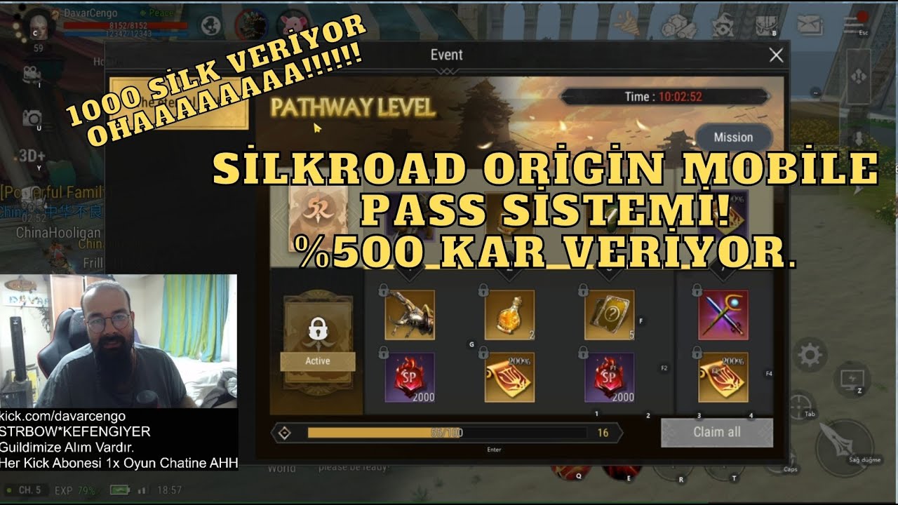 ŞU SİSTEMİ 19 YILDA YAPMADILAR! SİLKROAD ORİGİN MOBİLE PASS SİSTEMİ %500 KAR  1000 SİLK VERİYOR OHA!